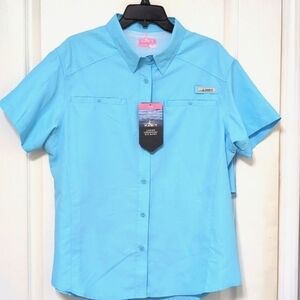 NEW! Habit Outdoors Vented Back Shirt. UPF 40. Size 2XL.